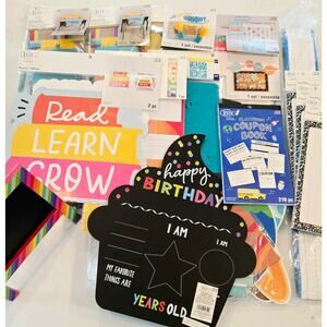 Lot Elementary Teacher Classroom Decorations, Supplies, Stickers, See Descrip